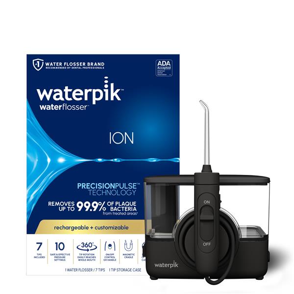 ION Professional Cordless Water Flosser – Black (WF-12CD022-4)